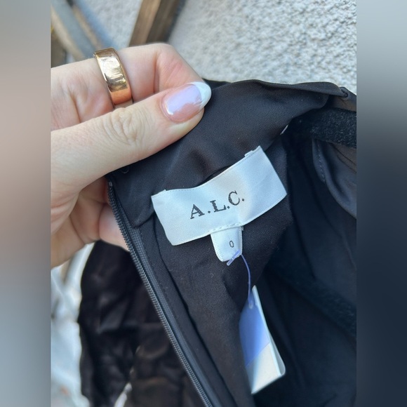 A.L.C. Georgia Satin Mini Dress in Black New with Tags! - Picture 6 of 8